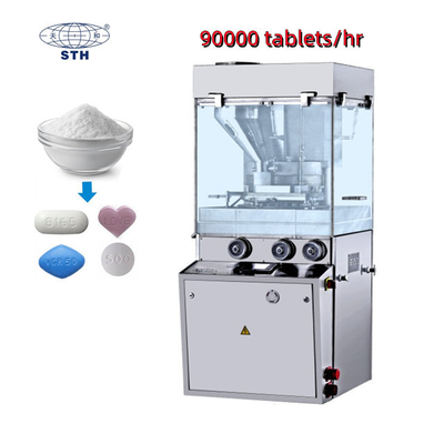 Cina Bahan Makanan Vitamin Powder Rotary Tablet Press Machine Disesuaikan pemasok