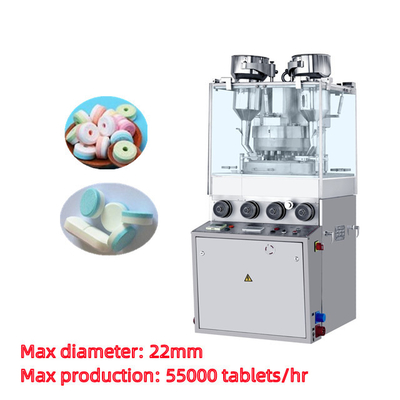 Cina 23 Stasiun Double Layer Candy / Sugar Rotary Tablet Press Machine pemasok