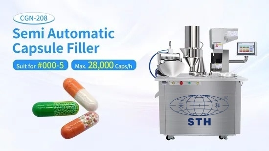 Cina Mesin Pengisi Kapsul Semi-Otomatis Granul/Bubuk TIANHE CGN-208 28000PCS pemasok