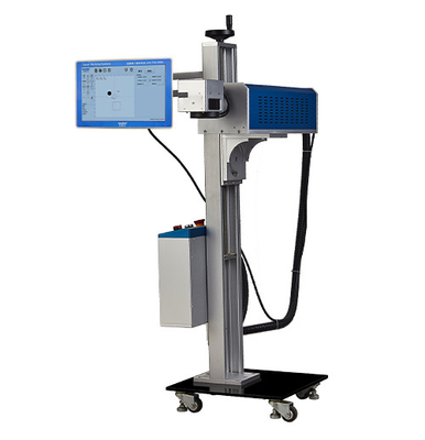 TIANHE 30W CO2 Fly Laser Marking Machine, Laser Coding Machine Untuk Bottle Jar Tank pemasok