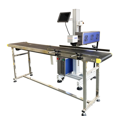 TIANHE 30W CO2 Fly Laser Marking Machine, Laser Coding Machine Untuk Bottle Jar Tank pemasok