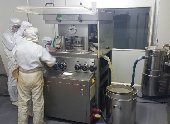 GZP55 Mesin Pencet Tablet Rotary Kecepatan Tinggi dengan Tekanan Utama 100kN 20kN Tekanan Pra dan Kapasitas Produksi 396000PCS/H pemasok