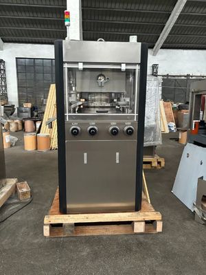 25mm Tablet Otomatis Rotary Tablet Press Machine dengan 100kN Tekanan dan 40r/min Turret Kecepatan pemasok