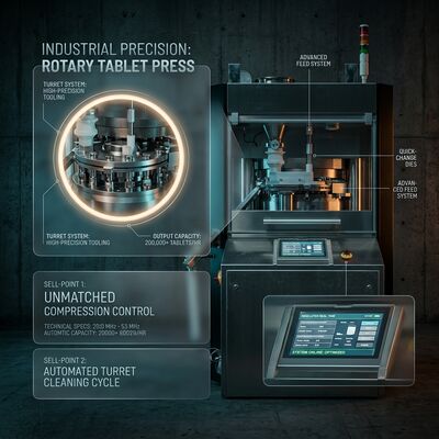 Speed Tablet Press Machine GZPK-45/55 Automatic Tablet Weight Control High-Speed Rotary Press D B Tooling pemasok