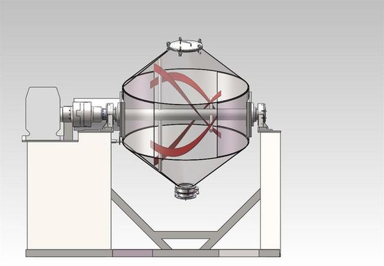 TIANHE Makanan Industri Kimia Mesin Double Cone Blender Untuk Campuran Bubuk Kering pemasok