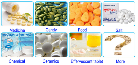 TIANHE Powder Otomatis Mesin Pencet Tablet Kecepatan Tinggi dengan roda tangan yang disesuaikan pemasok